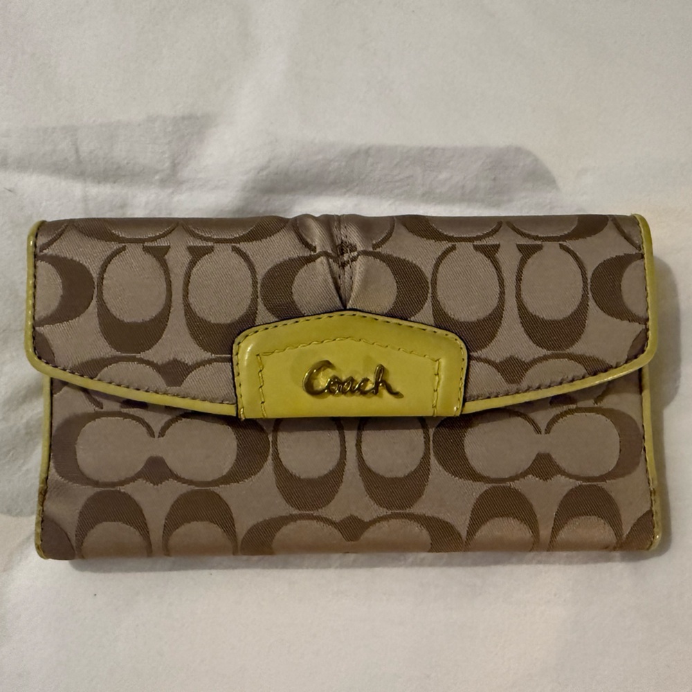 Coach Trifold Wallet with Checkbook Holder